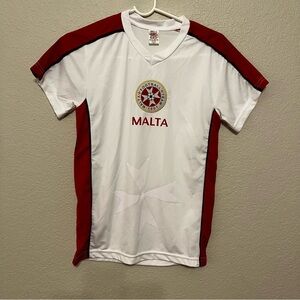 Malta Football Team 1901 Jersey fits like a Youth Large in EUC soccer jersey